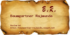 Baumgartner Rajmunda névjegykártya